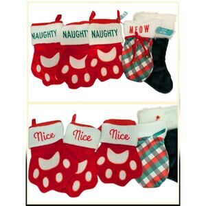 Cat/Pet Stockings for Christmas -Naughty/Nice